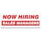Signmission Now Hiring Sales Managers Banner Apply Inside Accepting Application Single Sided B-96-30300 - alternate 1